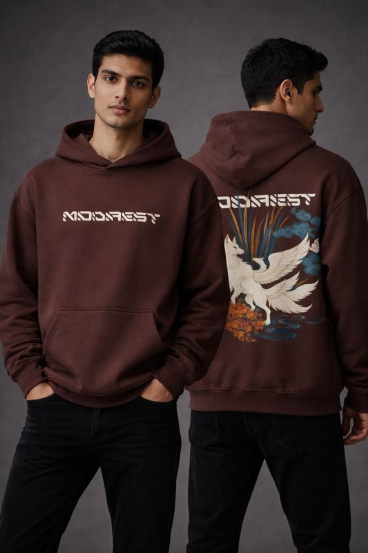 Foxy Oversized Hoodie - Brown - Modaest