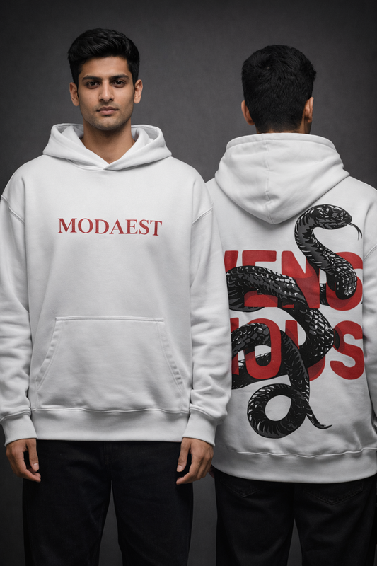 Venemous Oversized Hoodie - Offwhite (Puff Print)