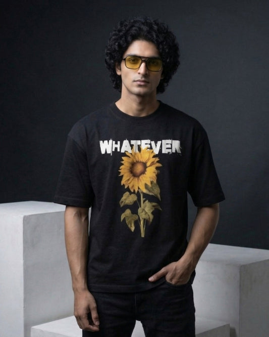 Whatever - Oversized Tshirt - Black