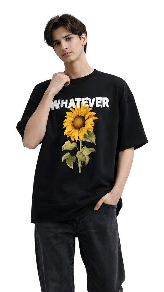 Whatever - Oversized Tshirt - Black