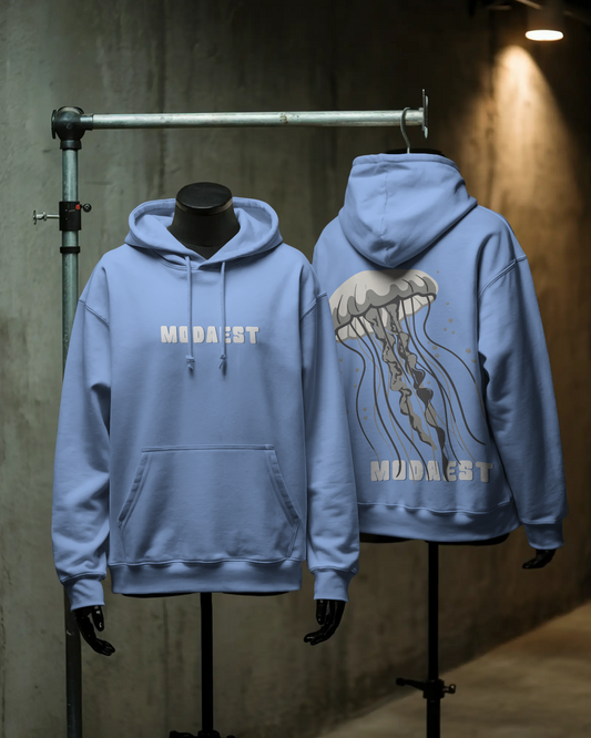 modaest jellyfish oversized hoodie - blue