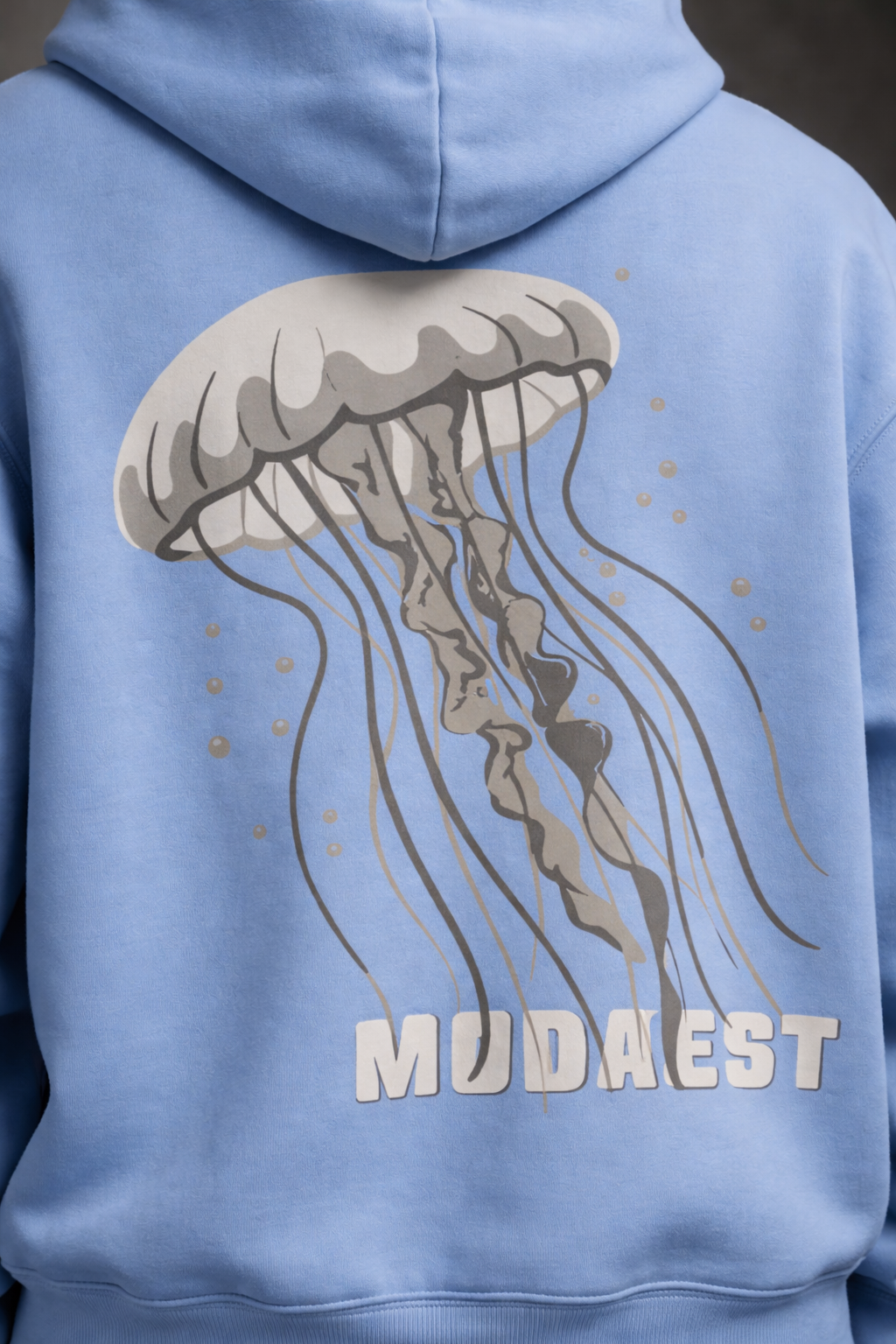 Jellyfish Oversized Hoodie - Blue