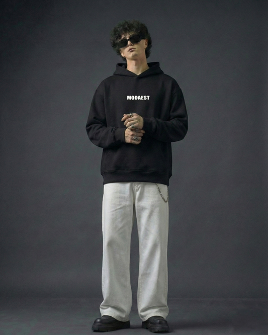 Essential Oversized Hoodie - Black - Modaest