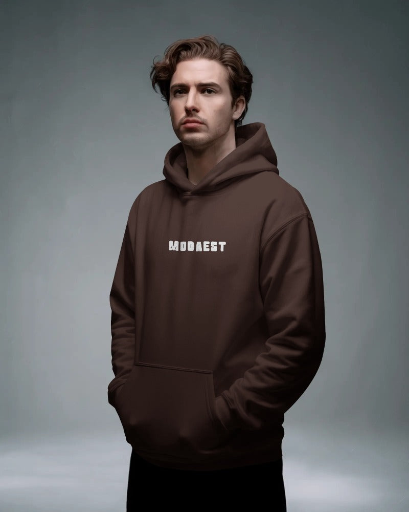 Essential Oversized Hoodie - Brown