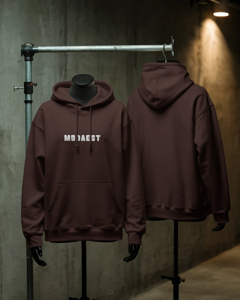 Essential Oversized Hoodie - Brown