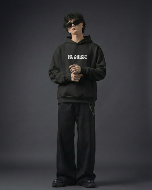 Dragonfly Oversized Hoodie - Black