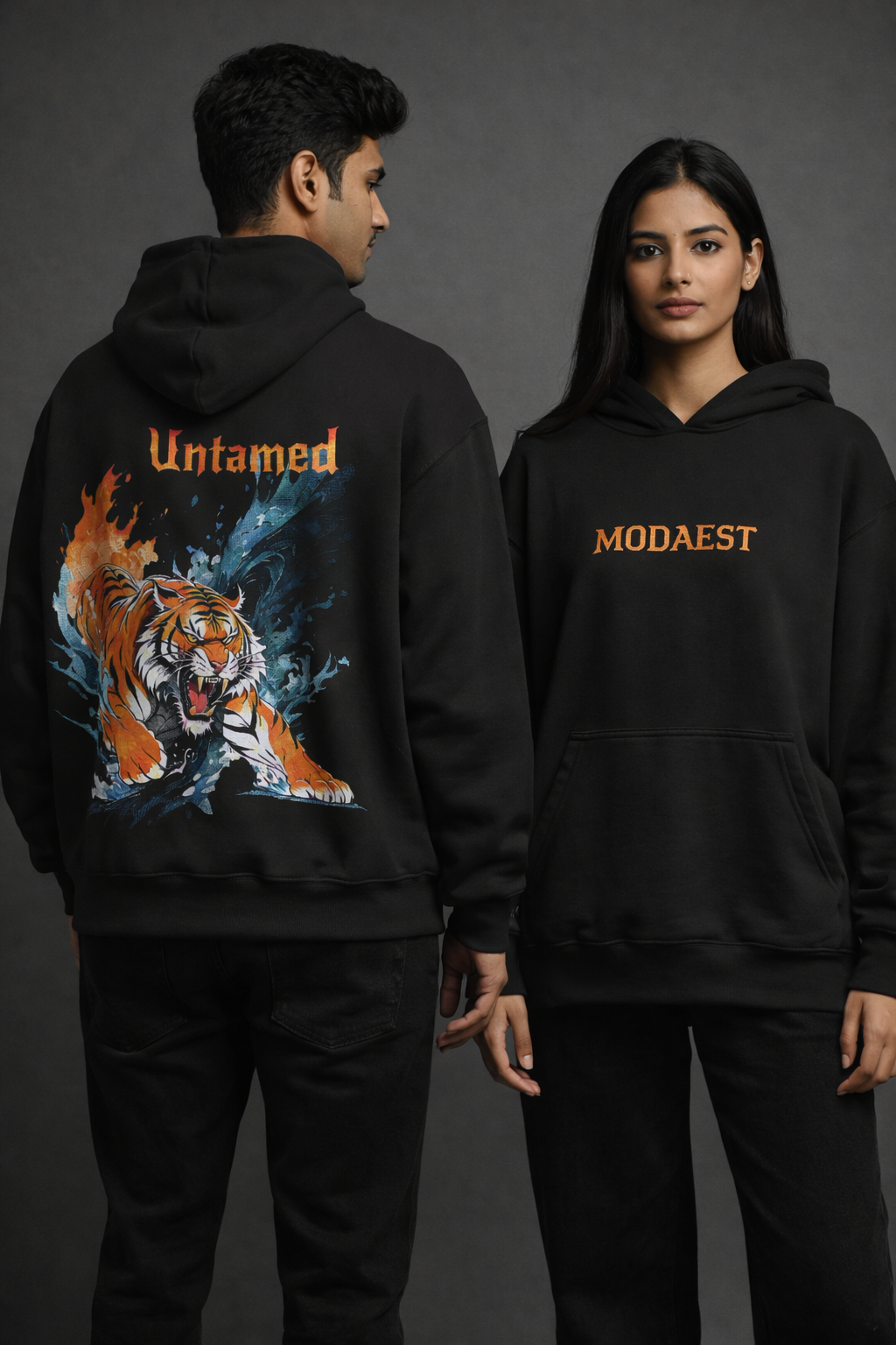 Untamed Oversized Hoodie - Black