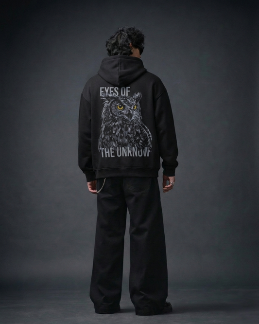 Eye of the Unknow Oversized Hoodie - Black