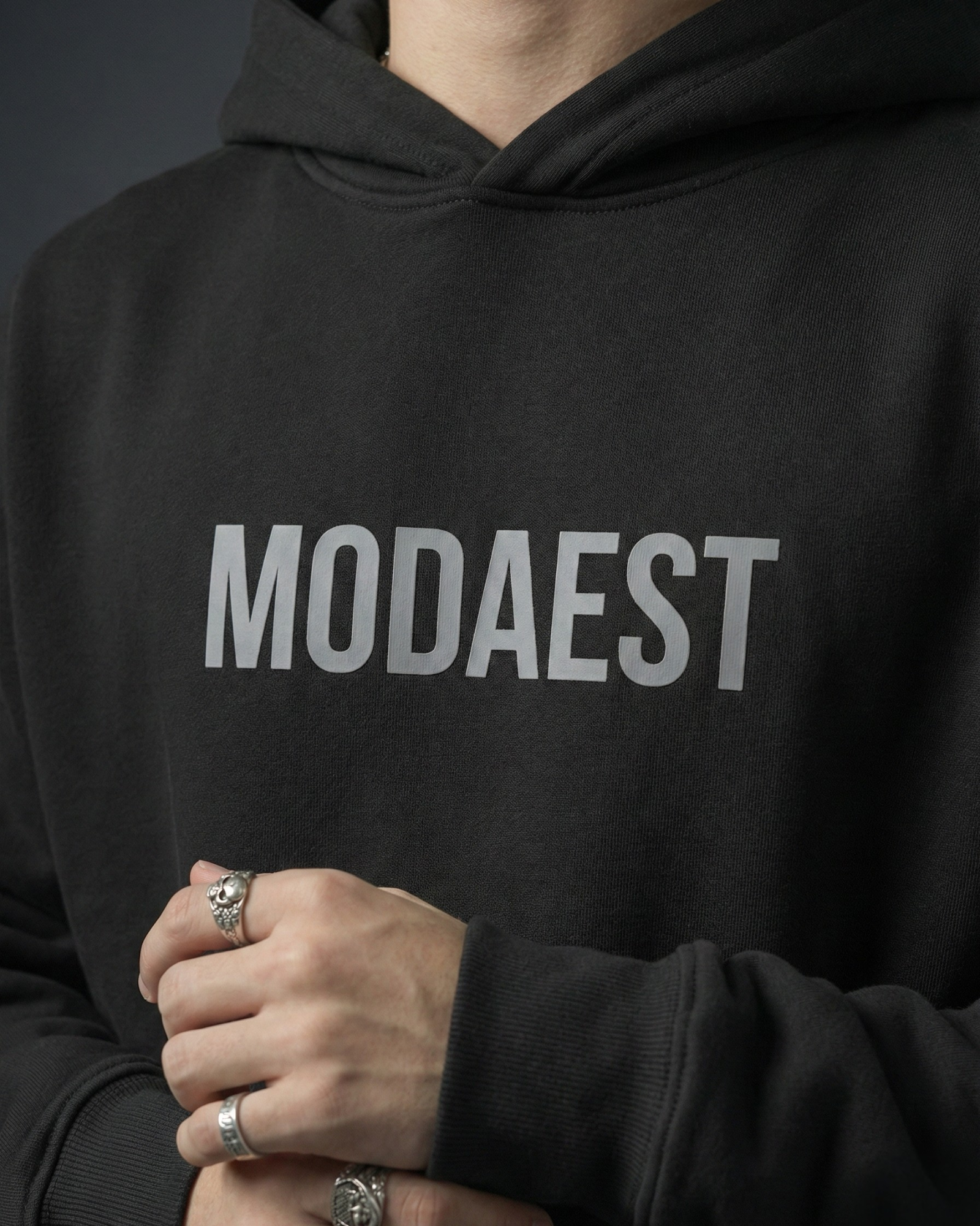 Eye of the Unknow Oversized Hoodie - Black - Modaest