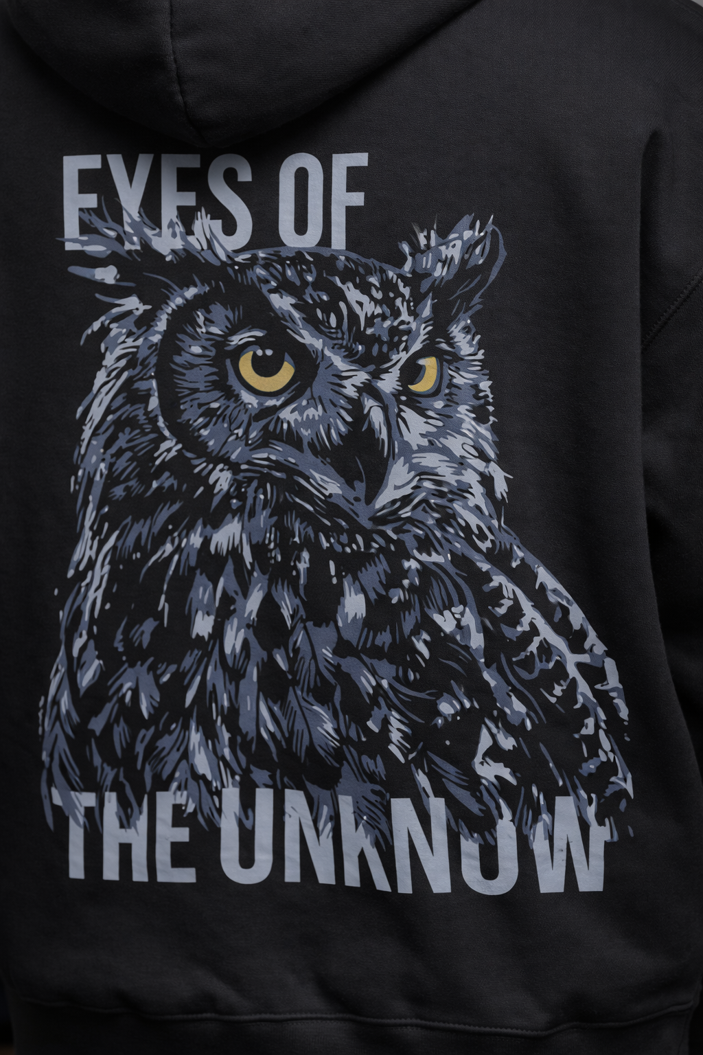 Eye of the Unknow Oversized Hoodie - Black
