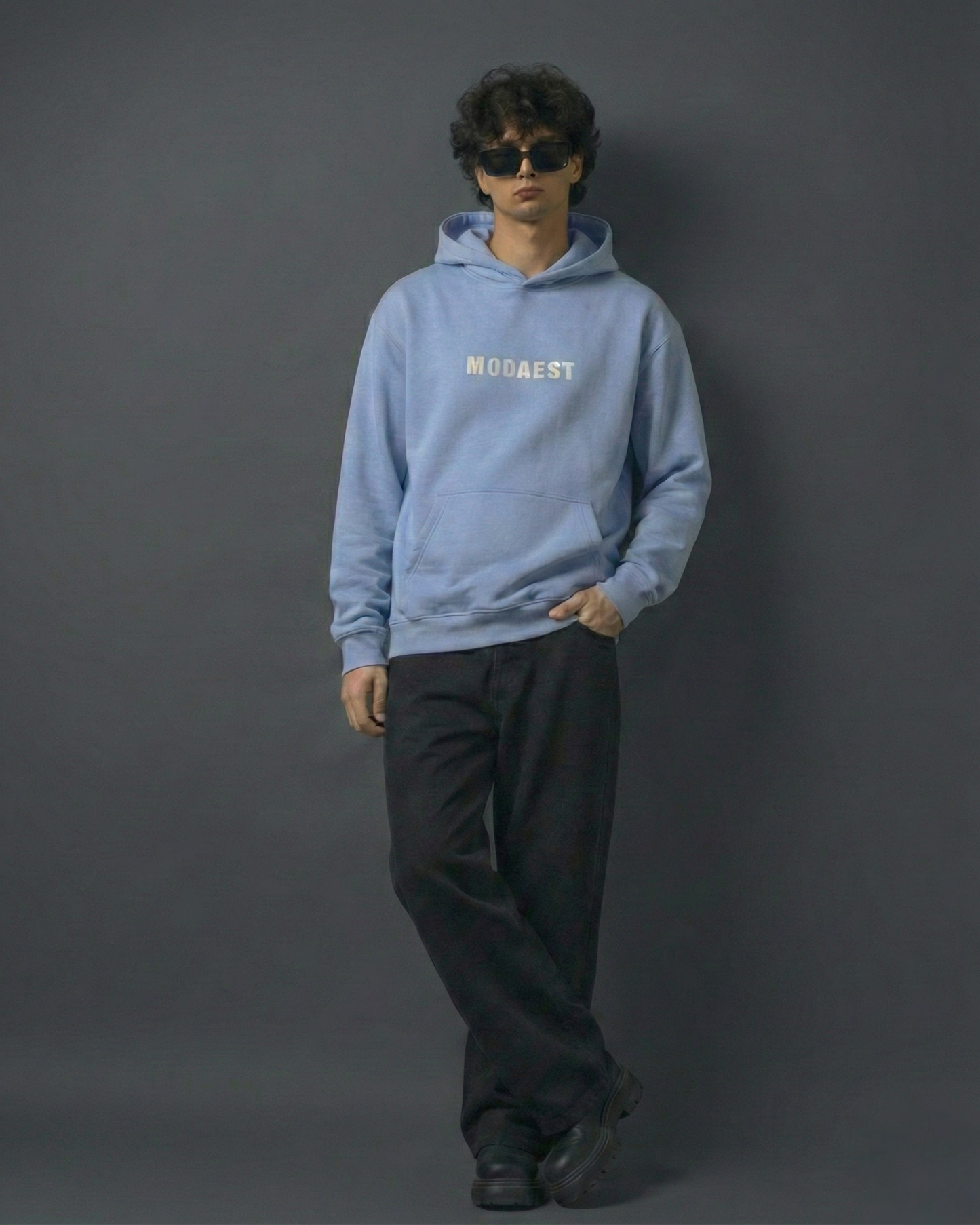 Essential Oversized Hoodie - Blue - Modaest