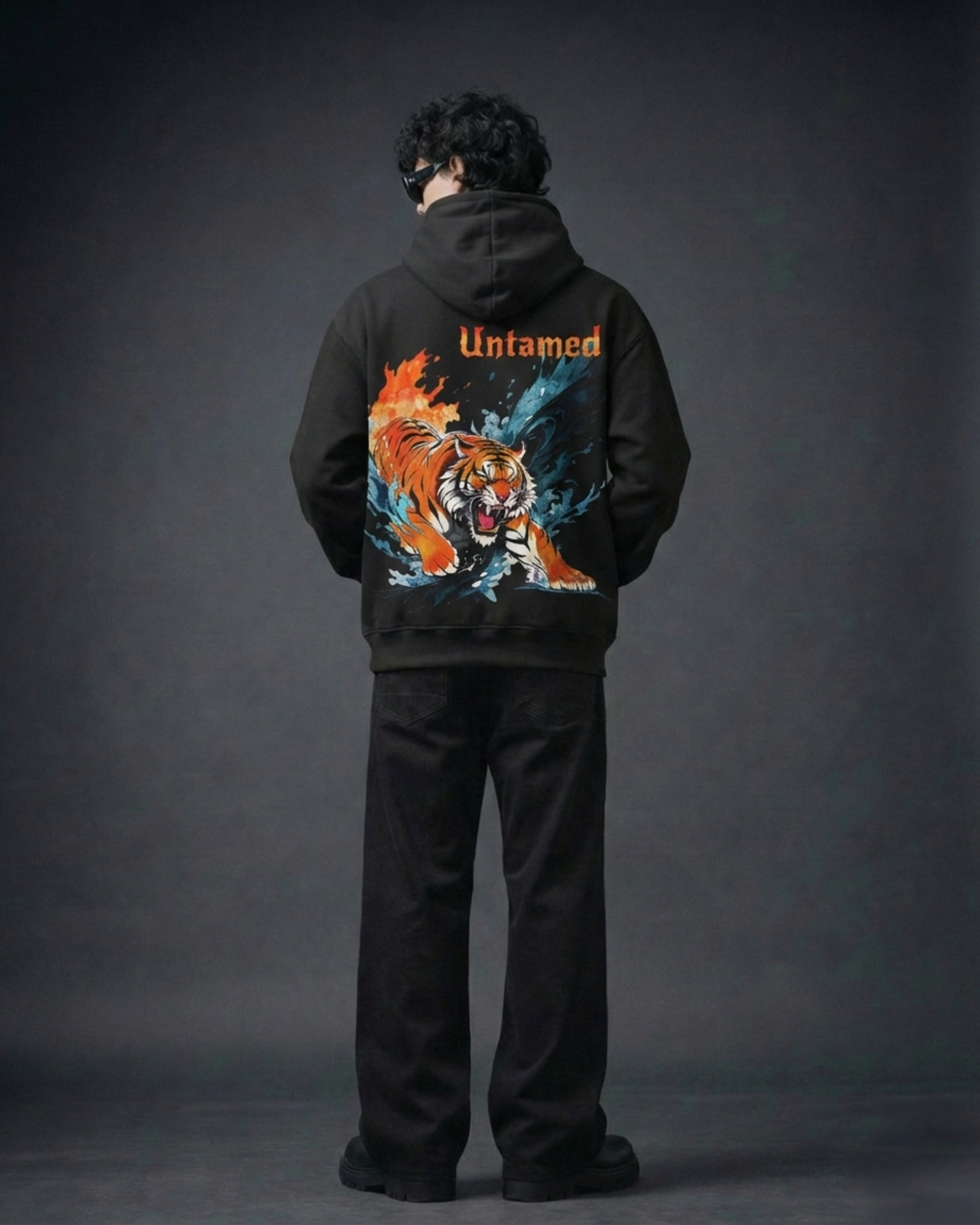 Untamed Unisex Oversized Hoodie - Black - Modaest