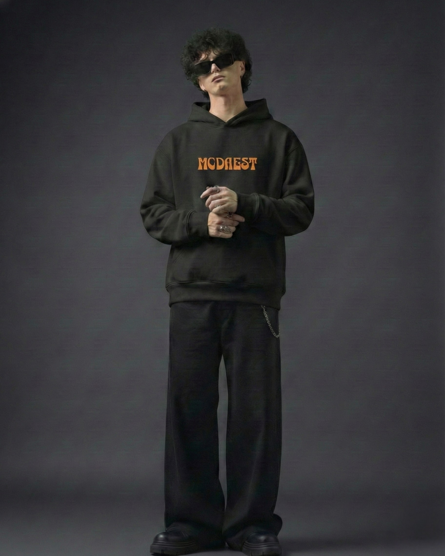 Untamed Unisex Oversized Hoodie - Black - Modaest