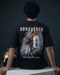Modaest Conqueror oversized T-shirt with a bold graphic design, relaxed fit, and comfortable cotton fabric.