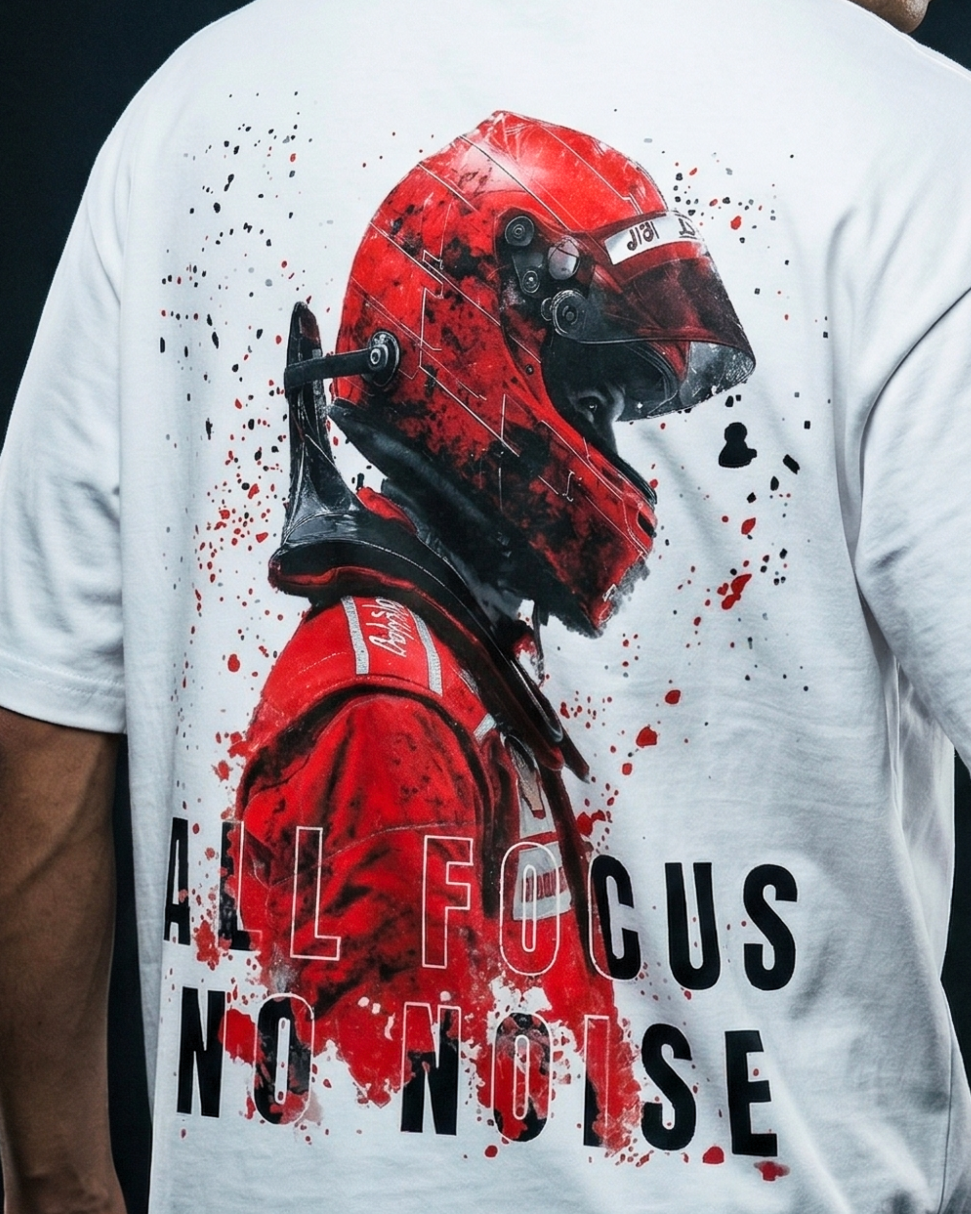Focus Mode oversized T-shirt by Modaest featuring a minimalist untitled design in soft fabric, casual fit, and modern style.