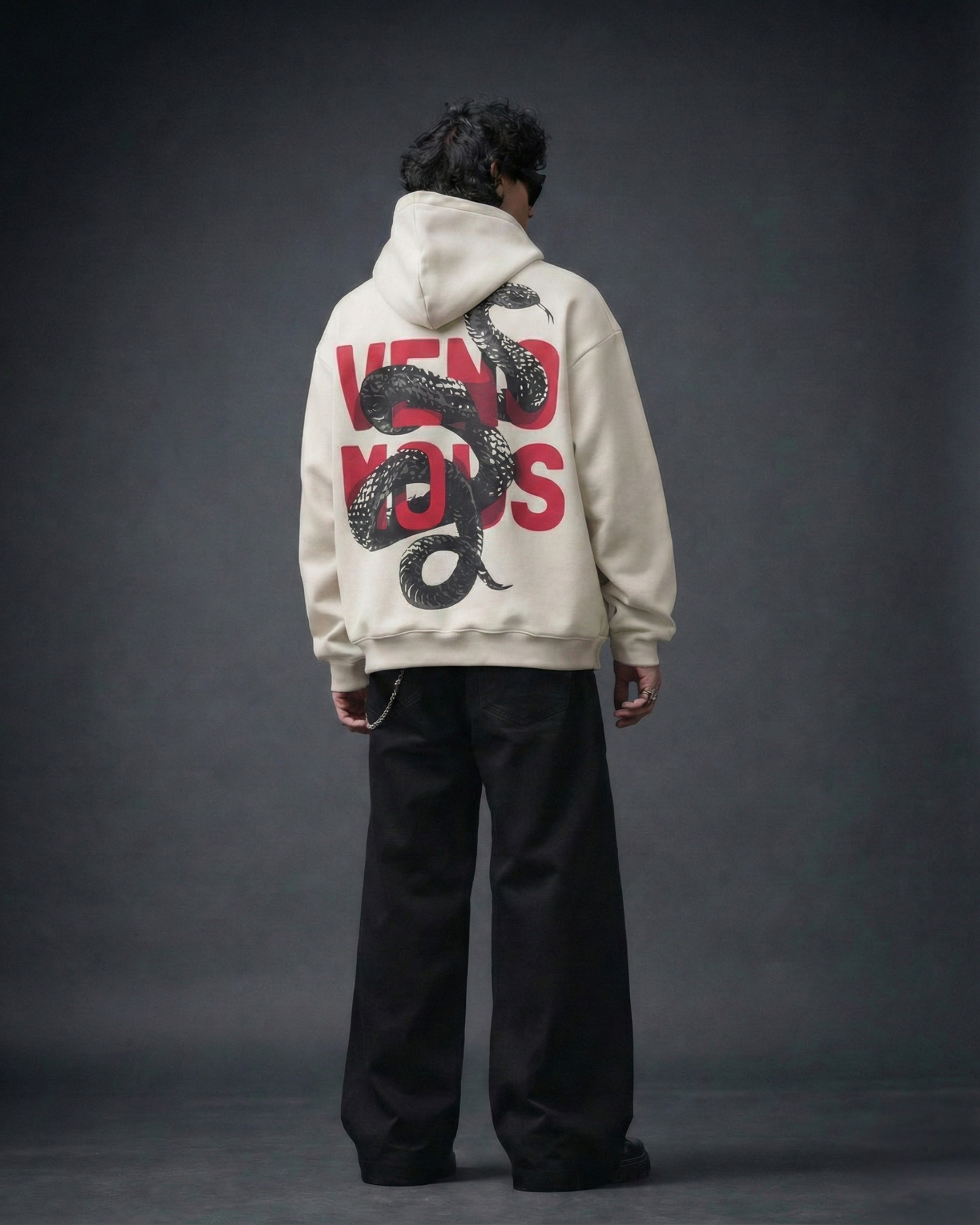 Venemous Oversized Hoodie - Offwhite (Puff Print) - Modaest