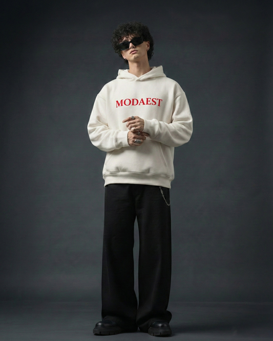Venemous Oversized Hoodie - Offwhite (Puff Print)