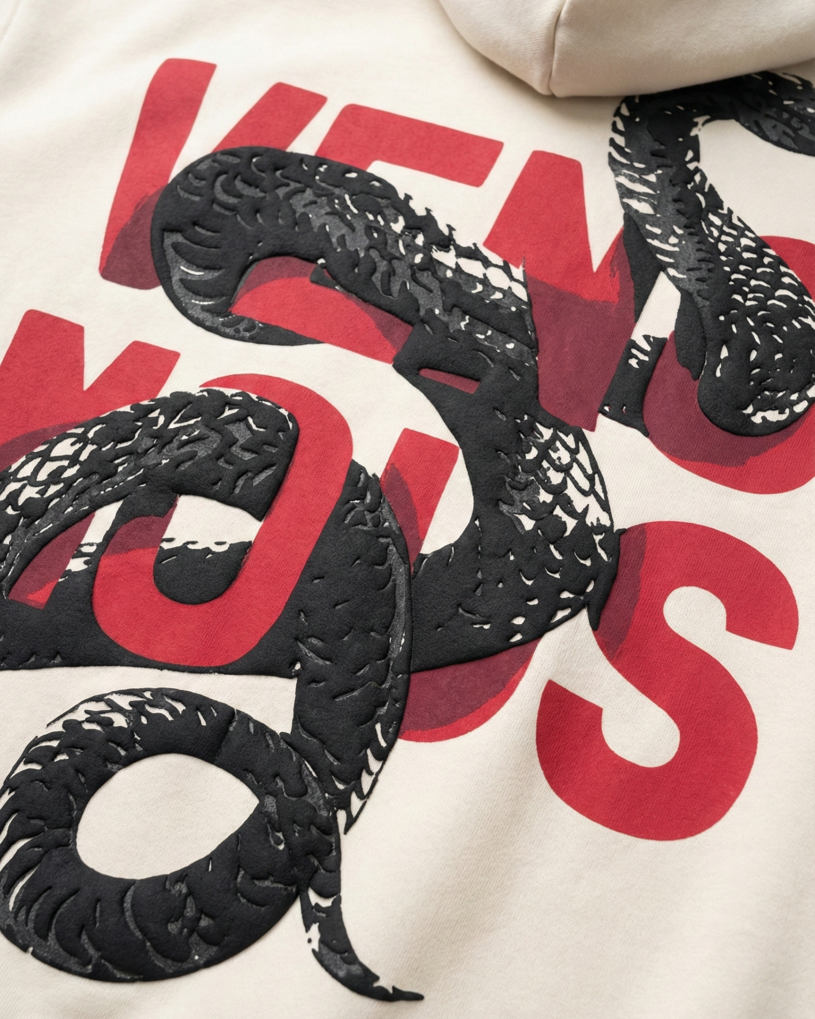 Venemous Oversized Hoodie - Offwhite (Puff Print) - Modaest