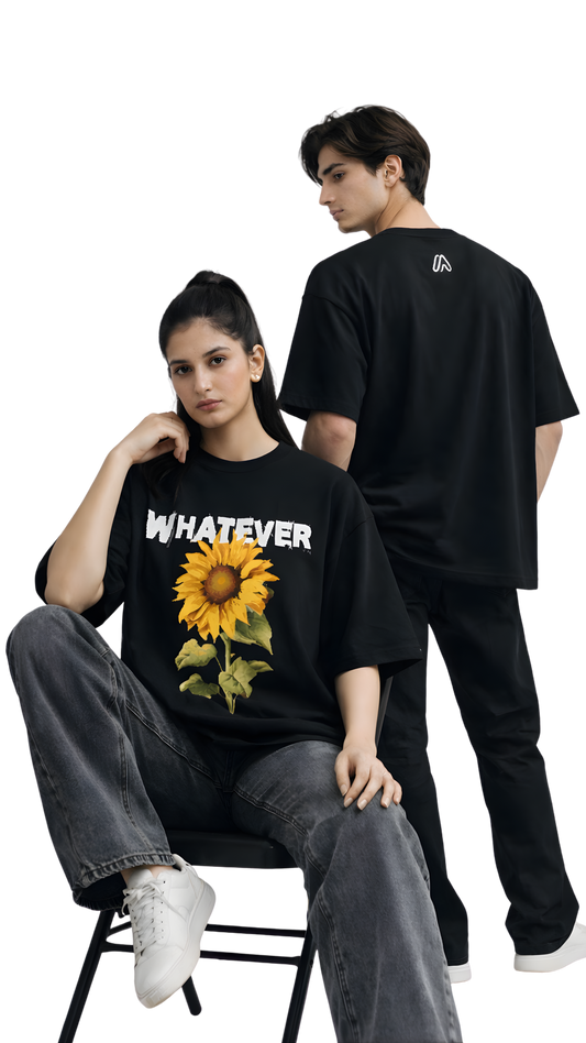 Whatever - Oversized Tshirt - Black