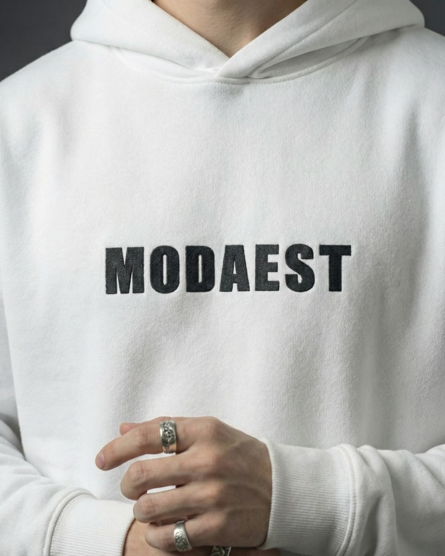 Essential Oversized Hoodie - White - Modaest