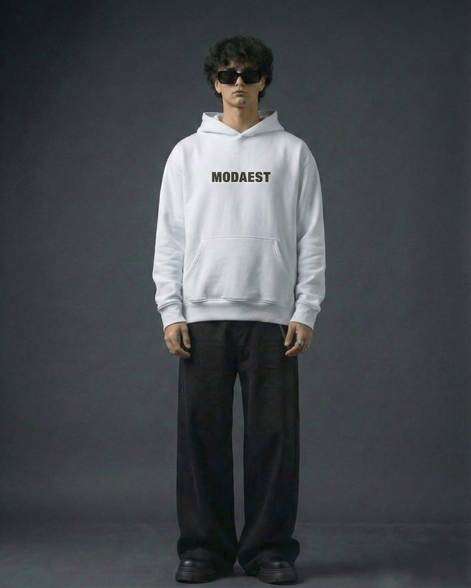 Essential Oversized Hoodie - White - Modaest
