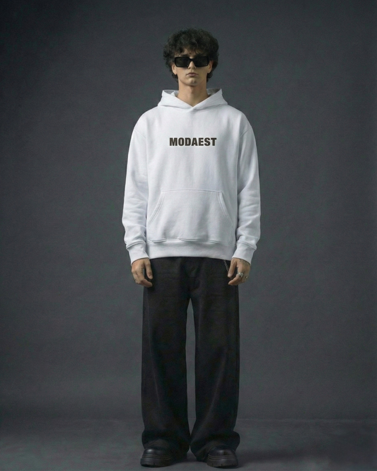 Essential Oversized Hoodie - White - Modaest