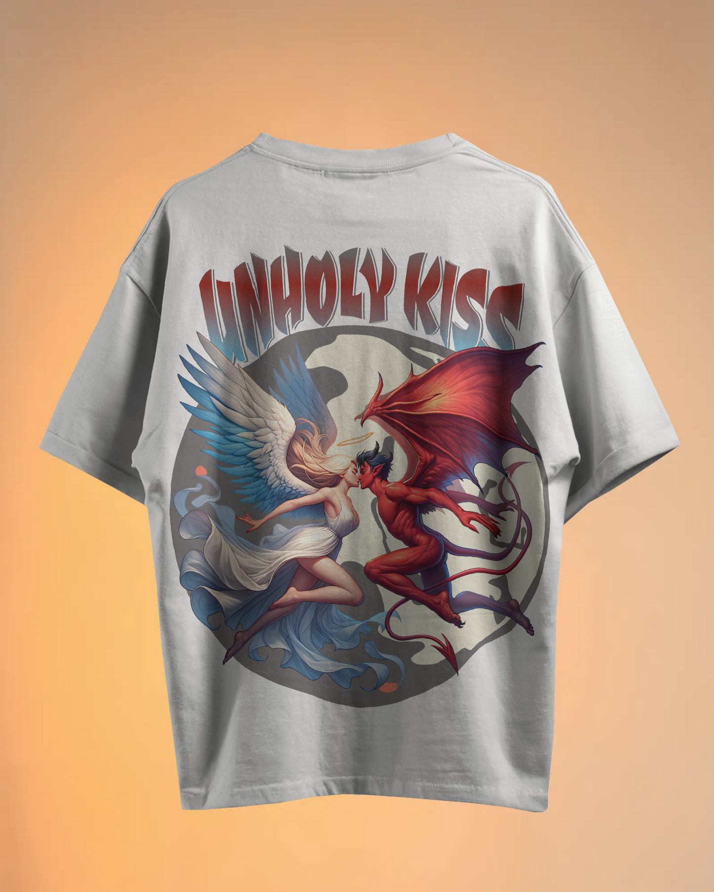 Unholy Kiss Oversized Tshirt - White