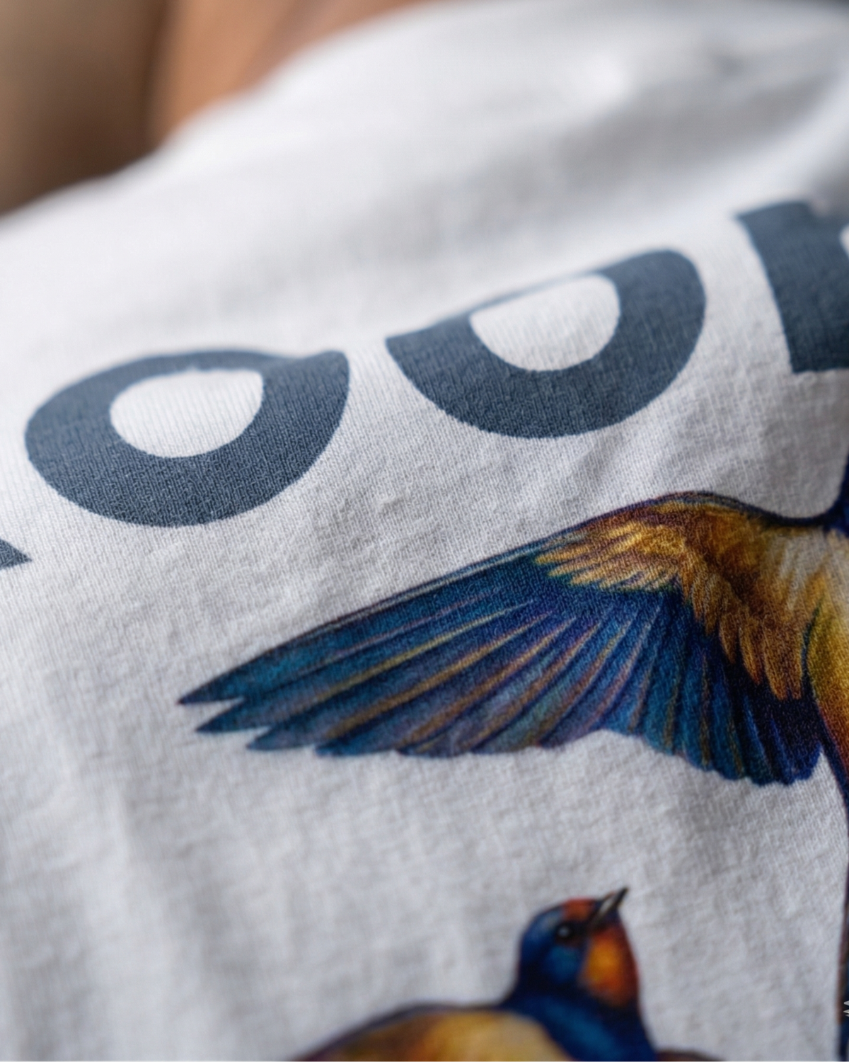 Loose-fit Modaest Sukoon Oversized T-shirt in soft fabric, shown in beige with short sleeves and relaxed style.